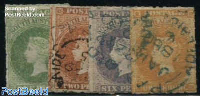 Definitives, Queen Victoria 4v