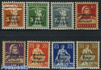 Industrielle Kriegswirtschaft 8v, fat overprints